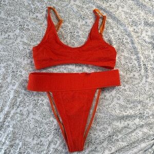 Free People Orange Bikini Set
